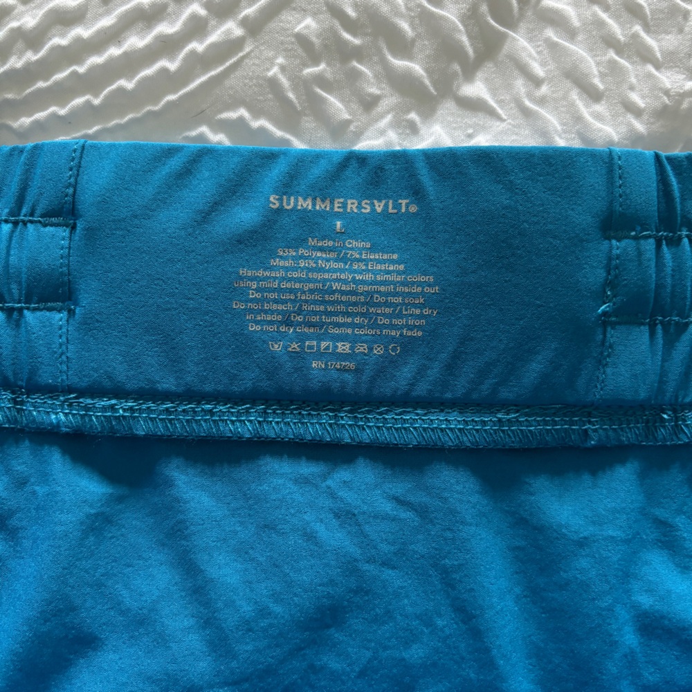 NEW! Summersalt Beyond the Lounge Colorblock Nylon Swim Cover Up Skirt Sz L - Picture 6 of 7